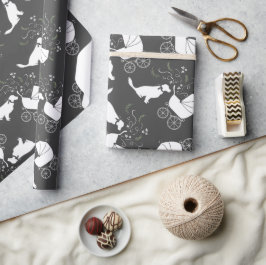 ゴールデンレトリバー犬の赤ちゃんシャワ男女兼用ー ラッピングペーパー