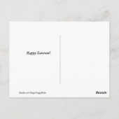 ゴールデンレトリバー犬の麦わら帽子ハッピーサマー ポストカード (裏面)