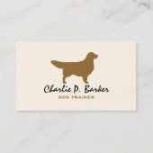 ゴールデンレトリバー犬シルエット名刺 名刺 (正面)