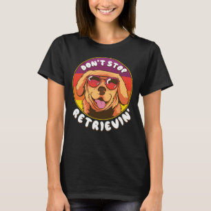 ゴールデンレトリバー犬ストップの取得レトロsu tシャツ