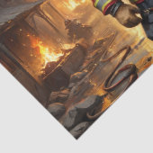 ゴールデンレトリバー犬ファイアフィギューター – デコページ – 薄葉紙 (詳細)