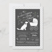 ゴールデンレトリバー犬ベビーシャワー男女兼用V2 招待状 (正面)