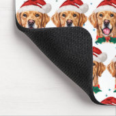ゴールデンレトリバー犬種のクリスマス マウスパッド (コーナー)