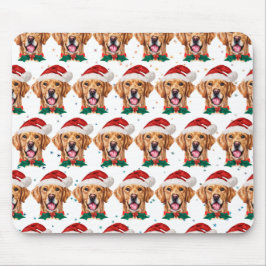 ゴールデンレトリバー犬種のクリスマス マウスパッド