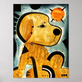 ゴールデンレトリバー犬dk_2005aug8i ポスター