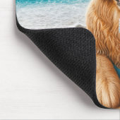 ゴールデンレトリバー着用スキューバダイビングギア マウスパッド (コーナー)