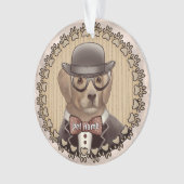 ゴールデンレトリバー着用メガネオーナメント オーナメント (正面)