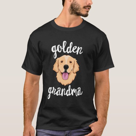 ゴールデンレトリバー祖母ママ毛皮ママ犬の子犬 Tシャツ (正面)