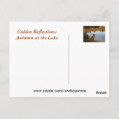 ゴールデンレトリバー秋の湖 ポストカード (裏面)