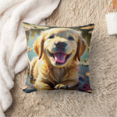 ゴールデンレトリバー笑い クッション (ブランケット)