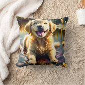 ゴールデンレトリバー笑い クッション (ブランケット)