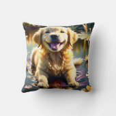 ゴールデンレトリバー笑い クッション (裏面)