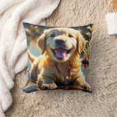 ゴールデンレトリバー笑い クッション (ブランケット)