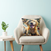 ゴールデンレトリバー笑い クッション (椅子)