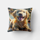 ゴールデンレトリバー笑い クッション (裏面)