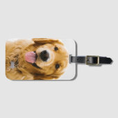 ゴールデンレトリバー笑い ラゲッジタグ (正面横)