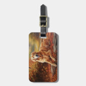 ゴールデンレトリバー紅葉秋インスパイア ラゲッジタグ (正面縦)