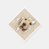 ゴールデンレトリバー紙ホール スタンダードカクテルナプキン (角)