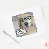 ゴールデンレトリバー素晴らしドジョブ先生報酬 スクエアシール (封筒)