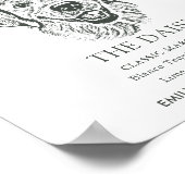 ゴールデンレトリバー結婚ドッグの特徴的なドリンクの看板 ポスター (角)