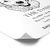 ゴールデンレトリバー結婚ドッグの特徴的なドリンクの看板 ポスター (角)