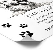 ゴールデンレトリバー結婚ドッグの特徴的なドリンクの看板 ポスター (角)