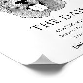 ゴールデンレトリバー結婚ドッグの特徴的なドリンクの看板 ポスター (角)