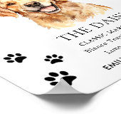 ゴールデンレトリバー結婚ドッグの特徴的なドリンクの看板 ポスター (角)