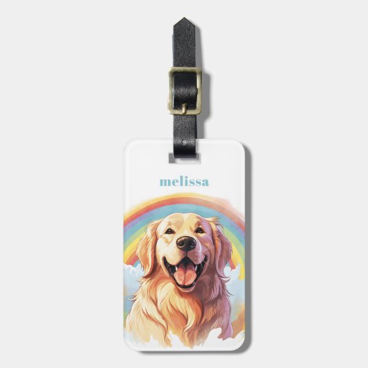 ゴールデンレトリバー荷物タグ ラゲッジタグ (正面縦)