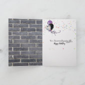 ゴールデンレトリバー誕生日ユーモアカード カード (内部)