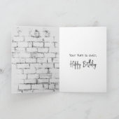 ゴールデンレトリバー誕生日ユーモア カード (内部)