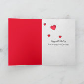 ゴールデンレトリバー誕生日リップスティックキス カード (内部)