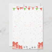 ゴールデンレトリバー誕生日招待状 招待状 (裏面)