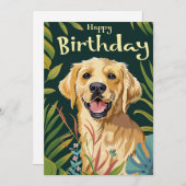 ゴールデンレトリバー誕生日 シーズンカード (正面/裏面)