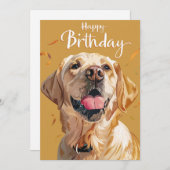 ゴールデンレトリバー誕生日 シーズンカード (正面/裏面)