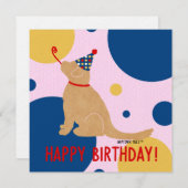 ゴールデンレトリバー誕生日 ノートカード (正面/裏面)