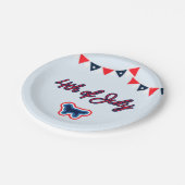 ゴールデンレトリバー赤と青7月4日 ペーパープレート (アングル)