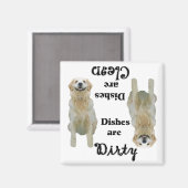 ゴールデンレトリバー食洗機磁石 マグネット (正面/裏面)