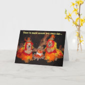 ゴールデンレトリバー2フェニックスと卵誕生日 カード (黄色い花)