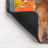 ゴールデンレトリバー3テラスカフェ マウスパッド (コーナー)