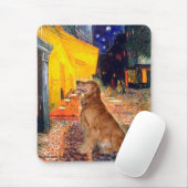 ゴールデンレトリバー3テラスカフェ マウスパッド (マウス)