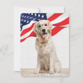 ゴールデンレトリバー4th of 7月パーティー シーズンカード (正面)