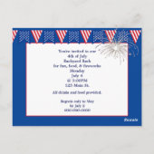 ゴールデンレトリバー4th of 7月パーティー ポストカード (裏面)