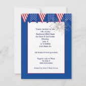 ゴールデンレトリバー4th of 7月パーティー 招待状 (裏面)