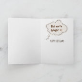 ゴールデンレトリバー75th誕生日ユーモア カード (内部)