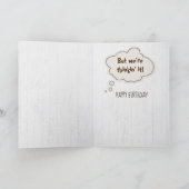 ゴールデンレトリバー93番誕生日ユーモア カード (内部)