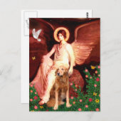 ゴールデンレトリバー9 – 着座天使 ポストカード (正面/裏面)