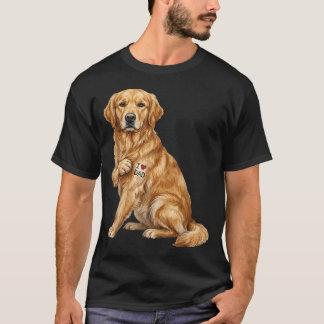 ゴールデンレトリバー お父さん大好き ドッグダッド 父の日 Tシャツ