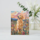 ゴールデンレトリバー – はがき (スタンド正面)