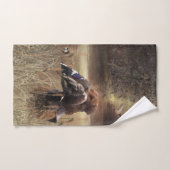 ゴールデンレトリバー,アヒル狩りタペストリーポスターC バスタオルセット (ハンドタオル)